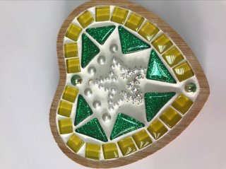 SPAHK52-Handmade DIY mosaic bamboo coaster crafts material package