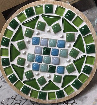 SPAHK58-Handmade DIY mosaic bamboo coaster crafts material package