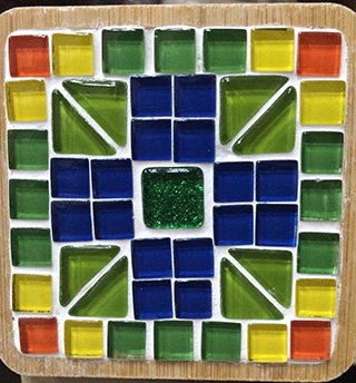 SPAHK57-Handmade DIY mosaic bamboo coaster crafts material package