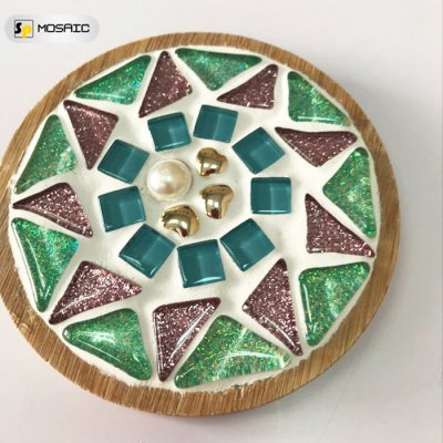 SPAHK54-handmade DIY mosaic  bamboo coaster material package