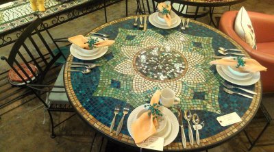 SPAHK45-Handmade DIY mosaic table crafts