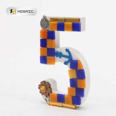 SPAHK43-Handmade DIY mosaic  wooden alphabet handicraft material package
