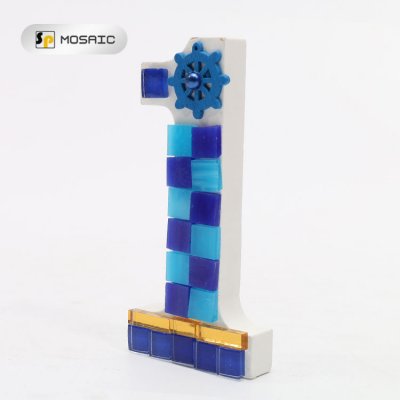 SPAHK42-Handmade DIY mosaic  wooden alphabet handicraft material package