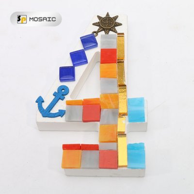 SPAHK41-Handmade DIY mosaic  wooden alphabet handicraft material package