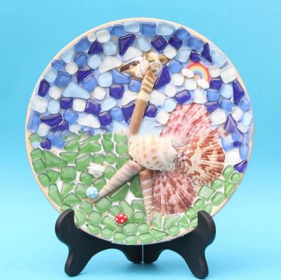 SPAHK33-Handmade DIY mosaic interior decoration effect porcelain basin dish craft material package