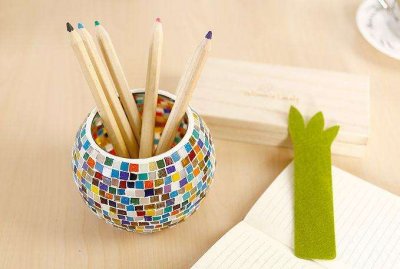 SPAHK27-handmade Handmade DIY mosaic graduation commemorative gift glass pen jar handicraft material package