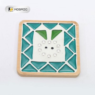 SPAHK14-Handmade DIY mosaic parent-child activity bamboo coaster crafts material package