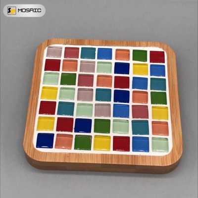 SPAHK12-Handmade DIY mosaic parent-child activity bamboo coaster crafts material package