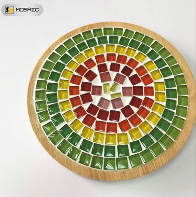 SPAHK7-handmade DIY mosaic development intellectual bamboo coaster material package