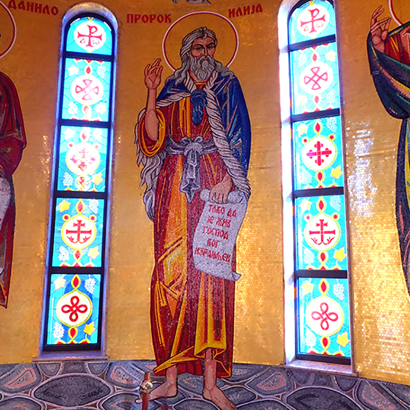 Sp mosaic project church mosaic wall art Saints Zachariah prophet