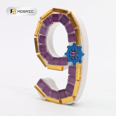 SPAHK44-Handmade DIY mosaic  wooden alphabet handicraft material package