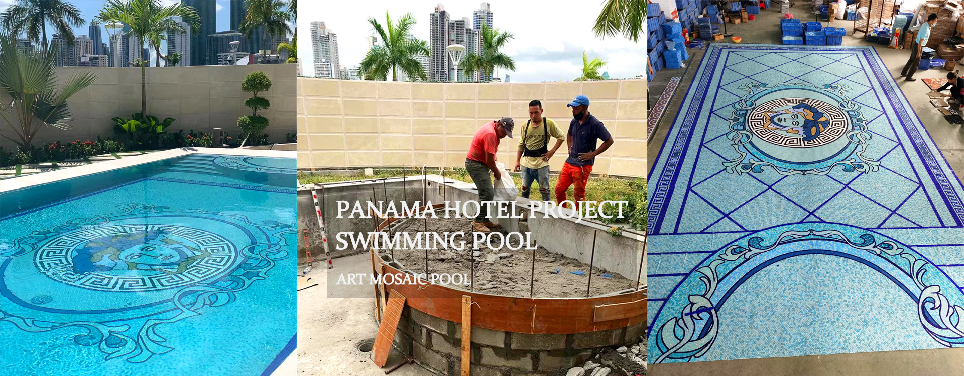 SP MOSAIC art mosaic pool floor wall mural swimming pool mosaic art
