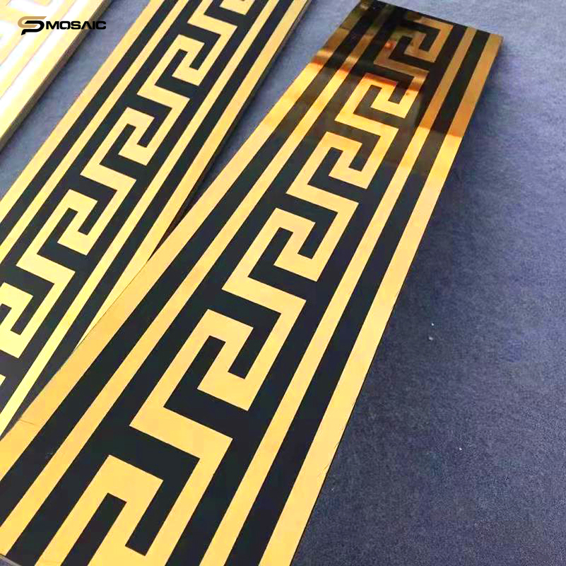 Sp mosaic artistic mosaic luxury gold  mosaic custom