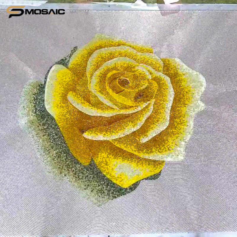 Sp mosaic glass mosaic Flower mural mosaic Modern 